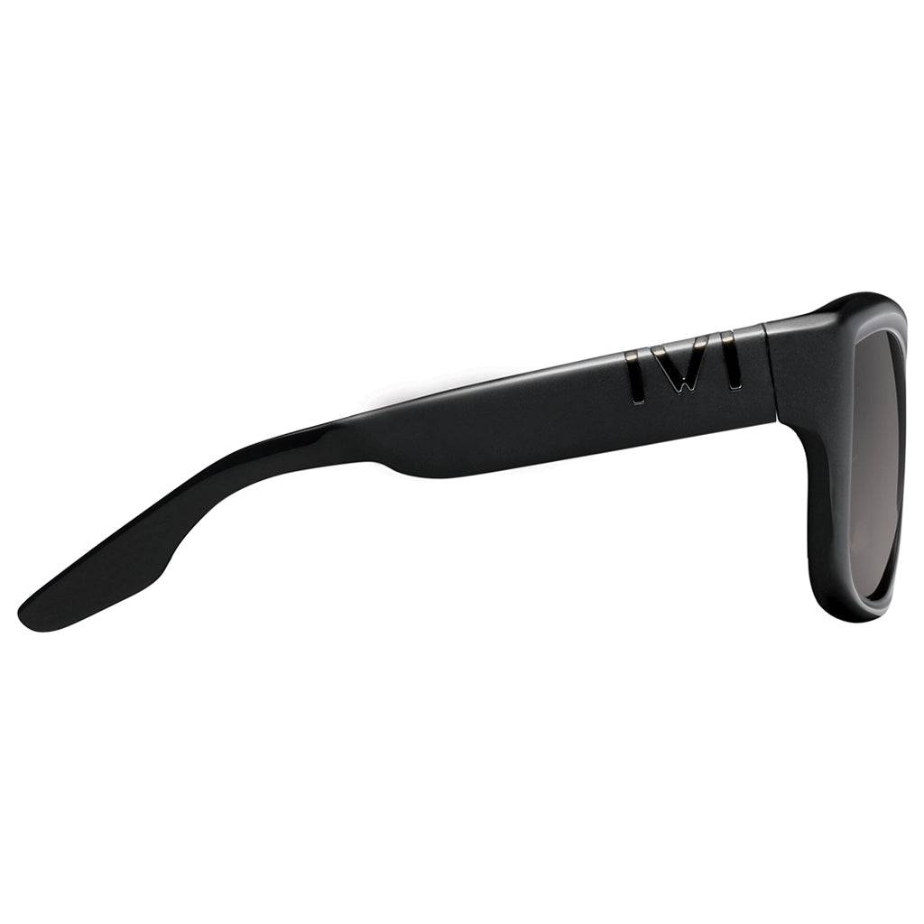Beverly Matte Black Marble Sunglasses with Grey Lens -