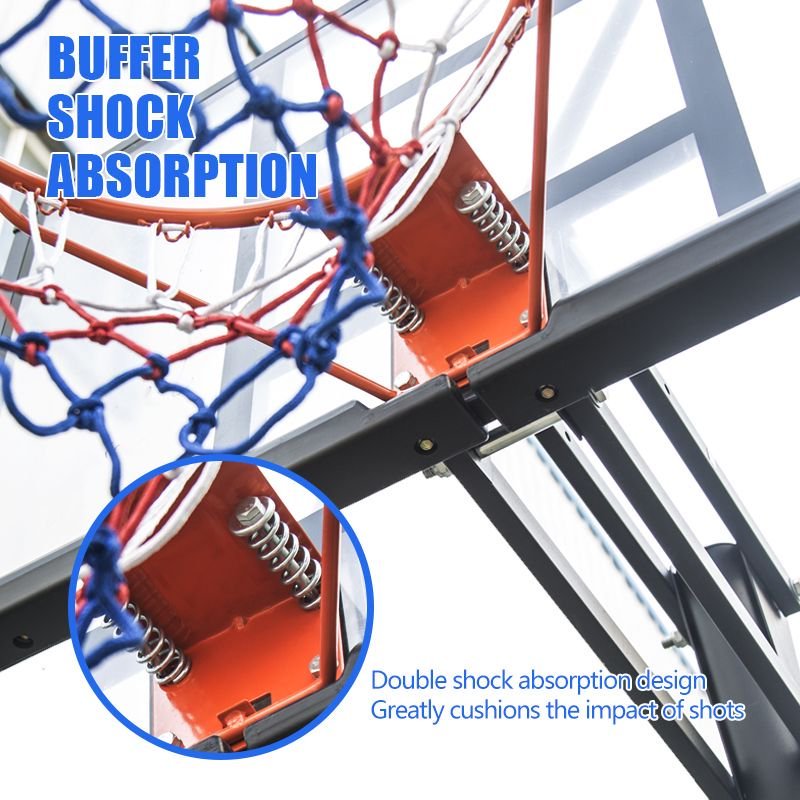 Adjustable Basketball Hoop - Portable Basketball Stand 7.55-10.00 Ft with PC Backplate, Large Base & Wheels