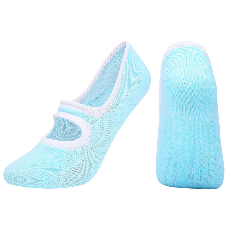Non-Slip Gym Socks - Open-Back Indoor Floor Grip