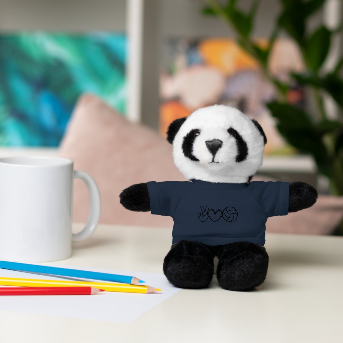 Cute Volleyball Teddy Bear with Tee, Stuffed Animal Gift