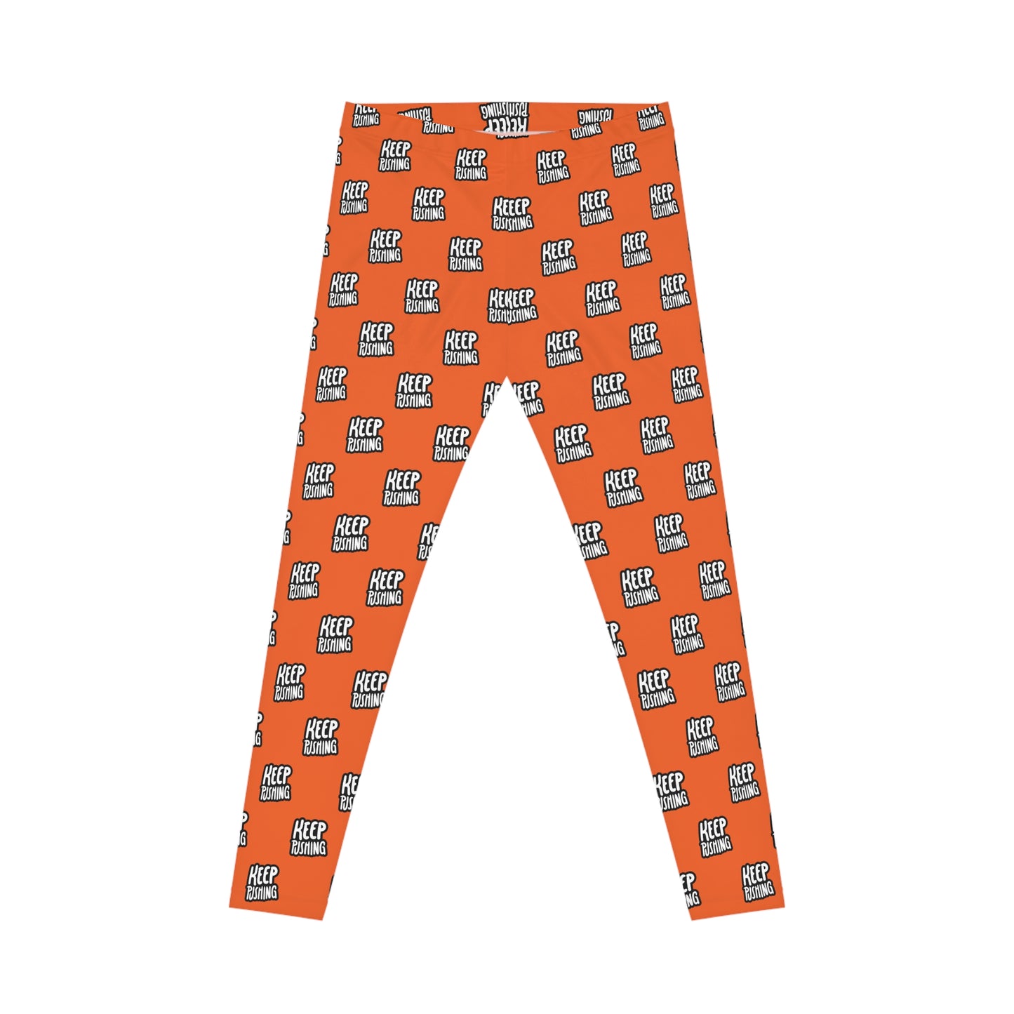Motivational Workout Leggings, Fitness Activewear, Keep Pushing!