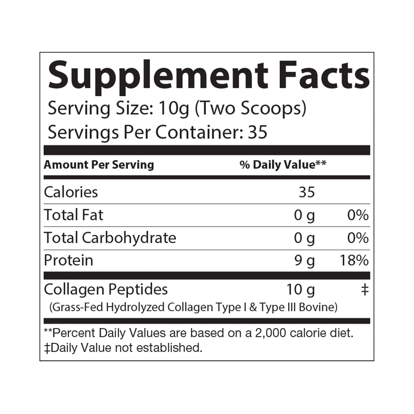 Collagen Peptides Type I & III Supplement - 350g (12.3oz) | Premium Collagen Peptides Supplement