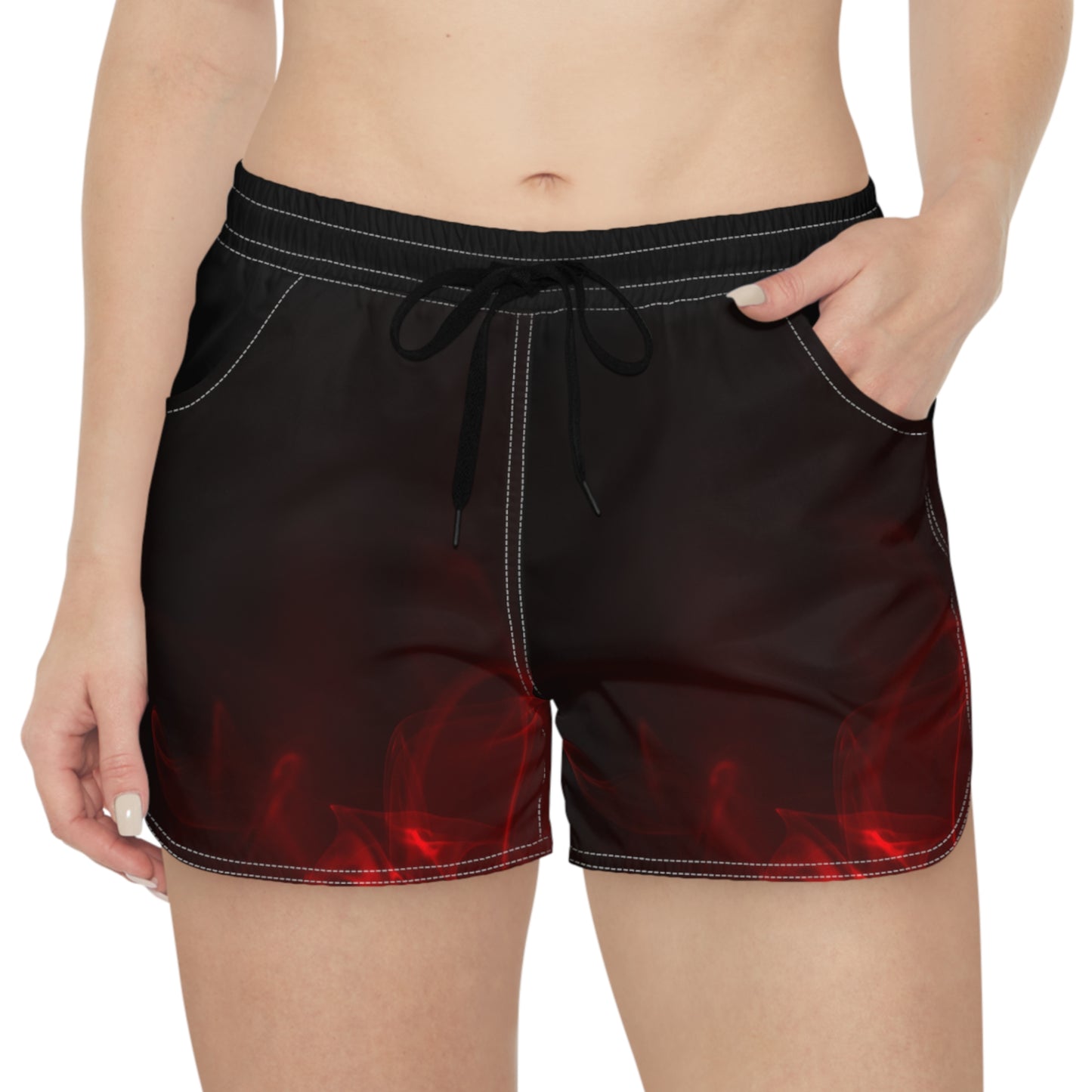 Women's Athletic Shorts Red Smoke | Moisture-Wicking & Breathable Fitness Gear