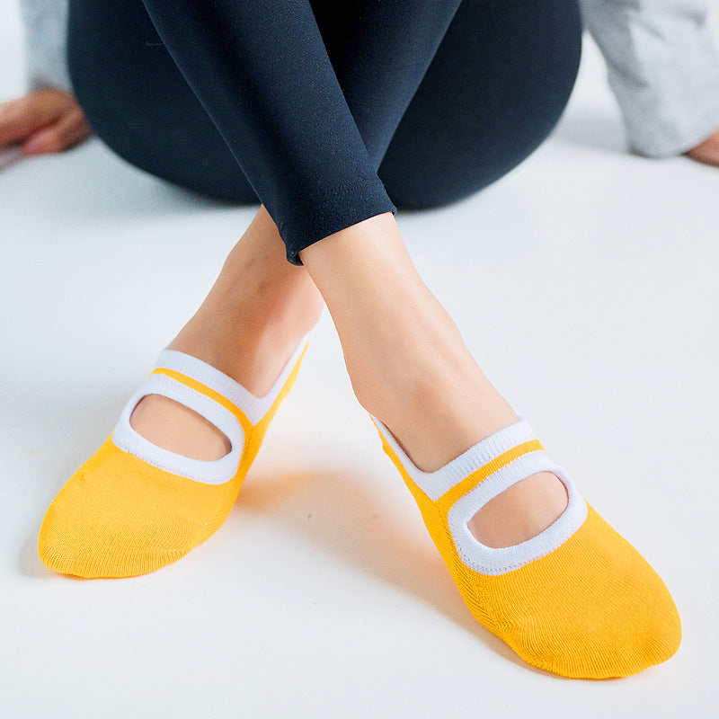 Non-Slip Gym Socks - Open-Back Indoor Floor Grip
