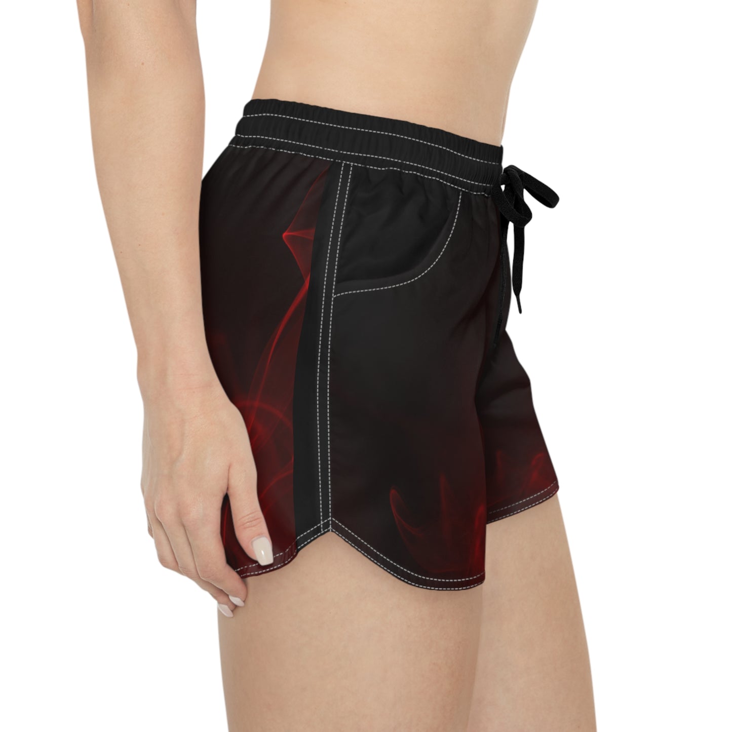 Women's Athletic Shorts Red Smoke | Moisture-Wicking & Breathable Fitness Gear