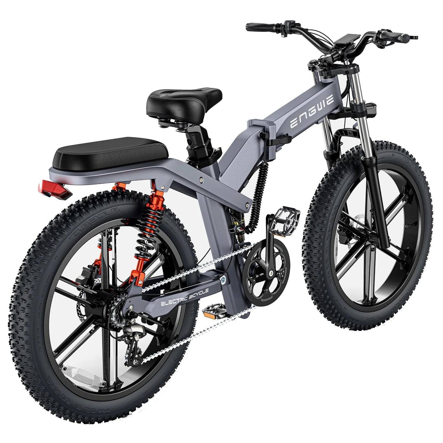 Folding Electric Bike X26 with 19.2Ah and 7.5Ah Dual Batteries, 1000W, 20*4.0 Inch Fat Tires, 120-150Km Mileage for Mountain and Snowfield -