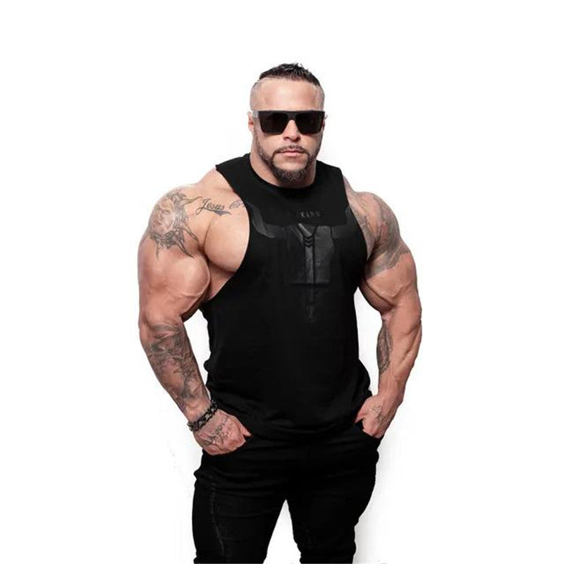 Men's Muscular Fitness Short-Sleeved Stretch Round Neck T-Shirt – Hot Style