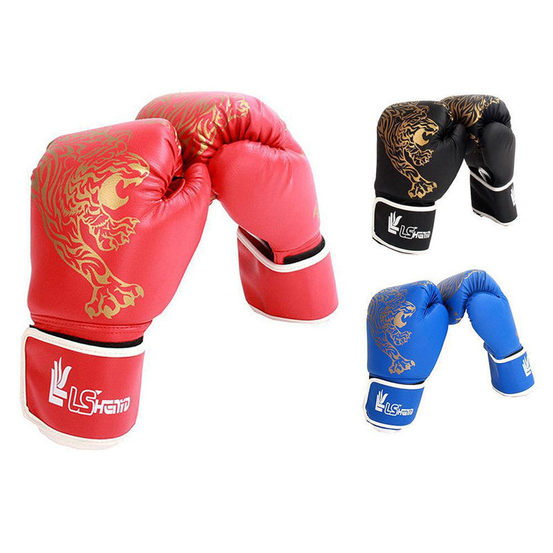 Flame Tiger Design Boxing Training Gloves
