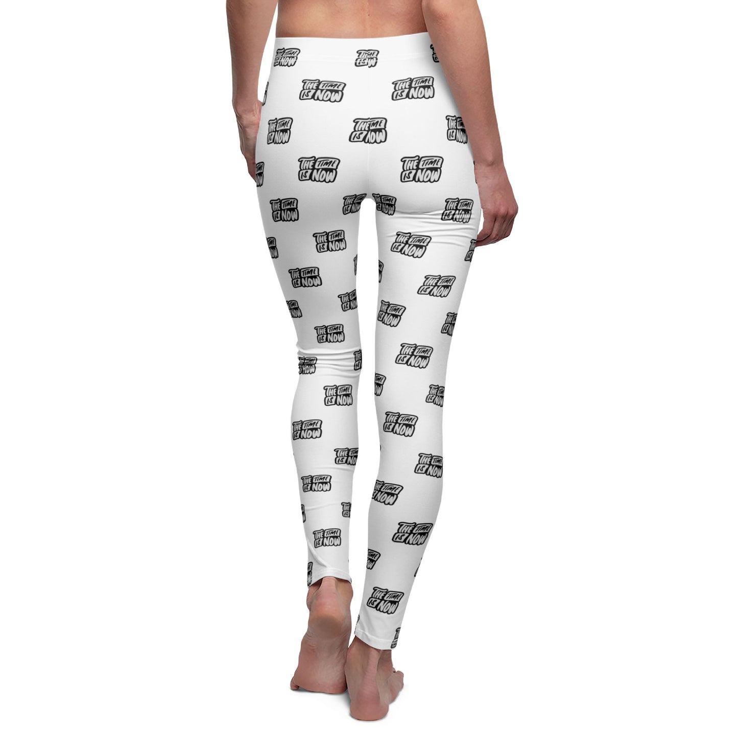 Motivational Women's Leggings - 'The Time is Now', Casual Wear, Active Leggings