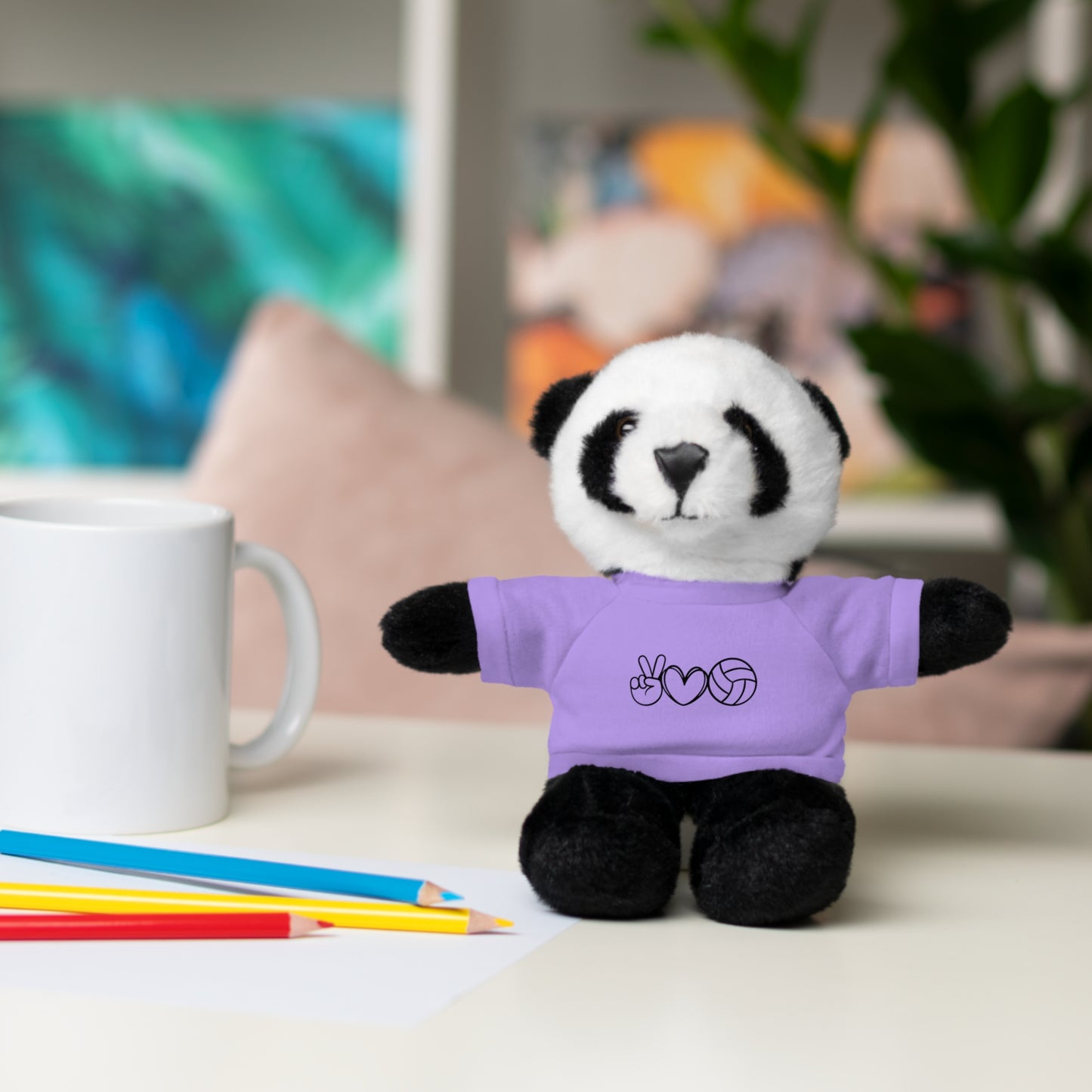 Cute Volleyball Teddy Bear with Tee, Stuffed Animal Gift