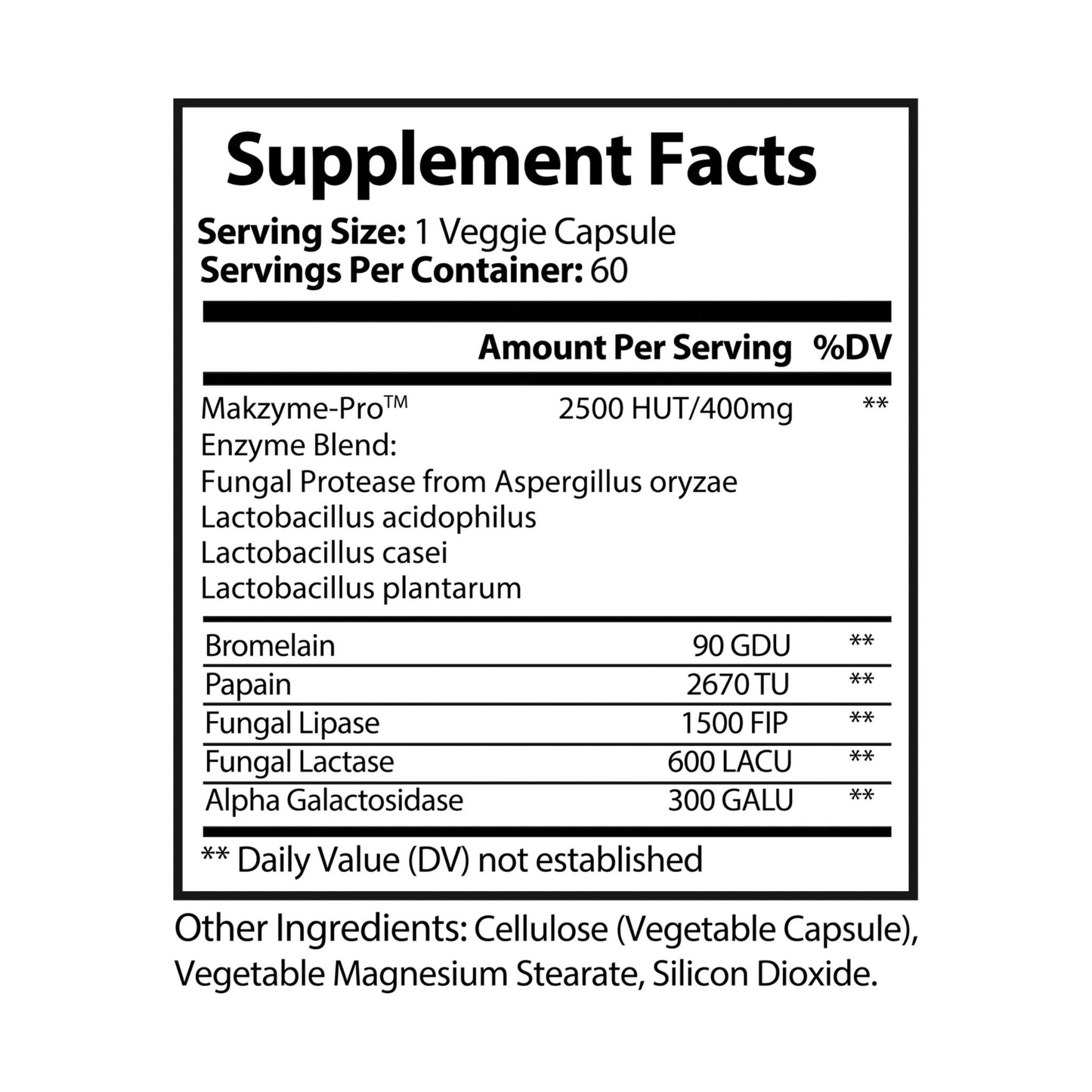 Digestive Enzyme Supplement - 60 Capsules