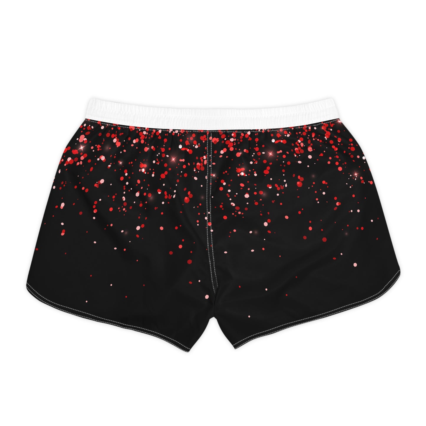 Women Athletic Shorts - 'Red Ambition' Design for Active Lifestyles