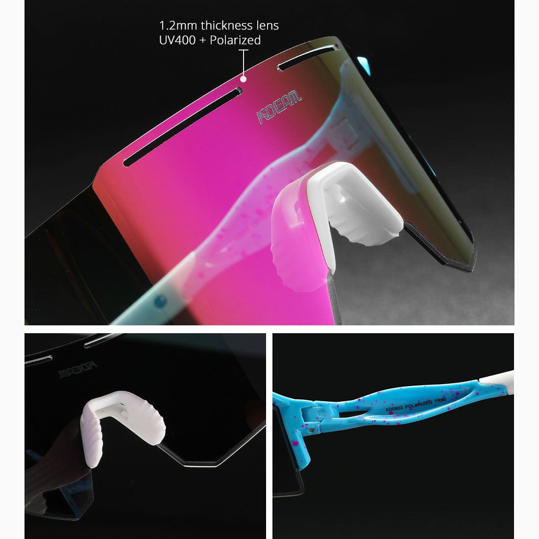 Ultralight Polarized Cycling Sunglasses - Athletic Performance Eyewear