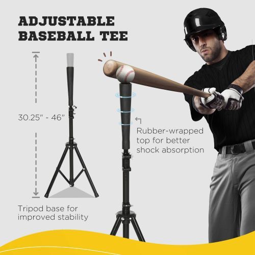 Soozier 17' x 5.5' Baseball Net with Strike Zone, Tee, Caddy, and Carry Bag