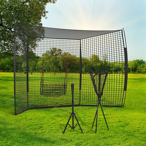Soozier 17' x 5.5' Baseball Net with Strike Zone, Tee, Caddy, and Carry Bag