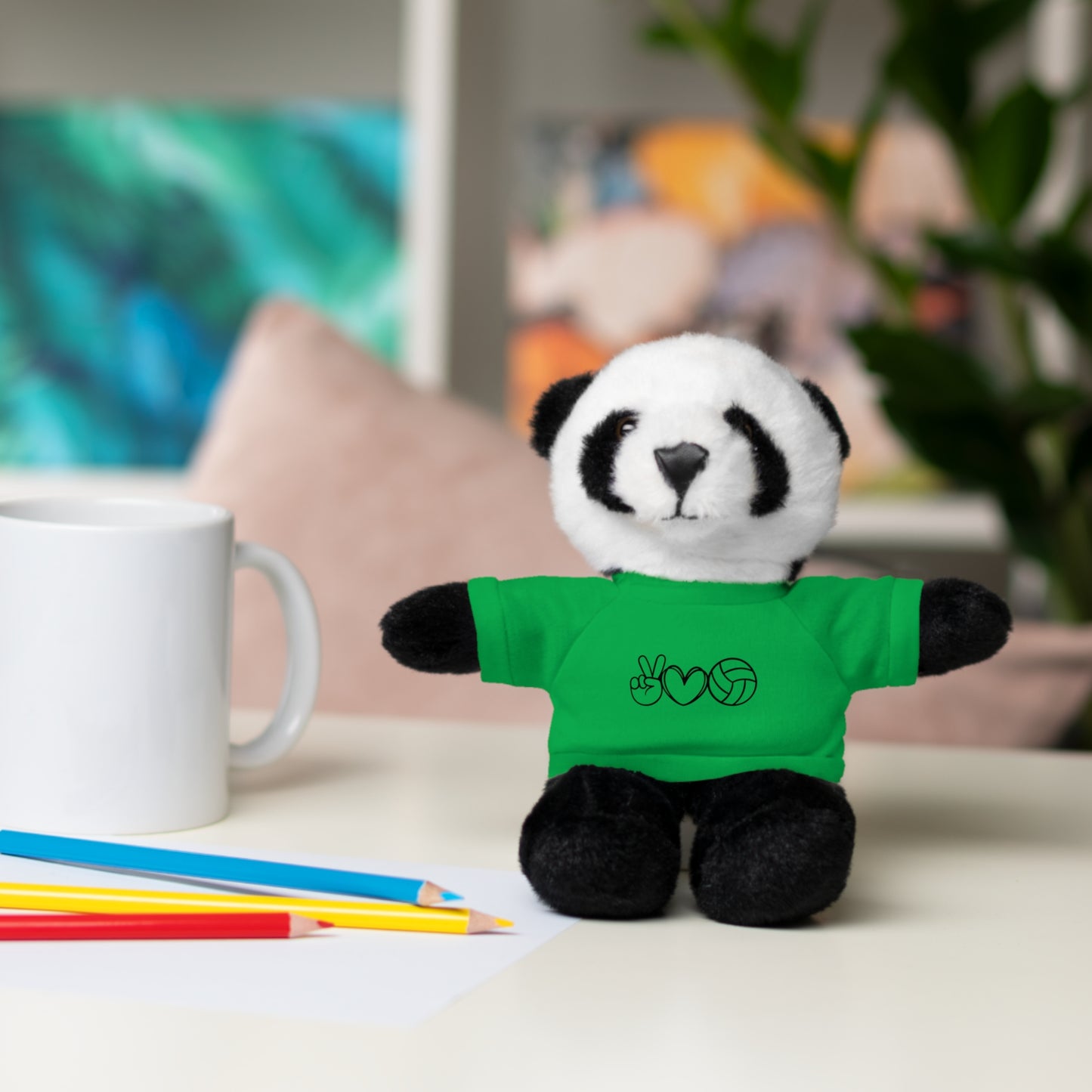 Cute Volleyball Teddy Bear with Tee, Stuffed Animal Gift