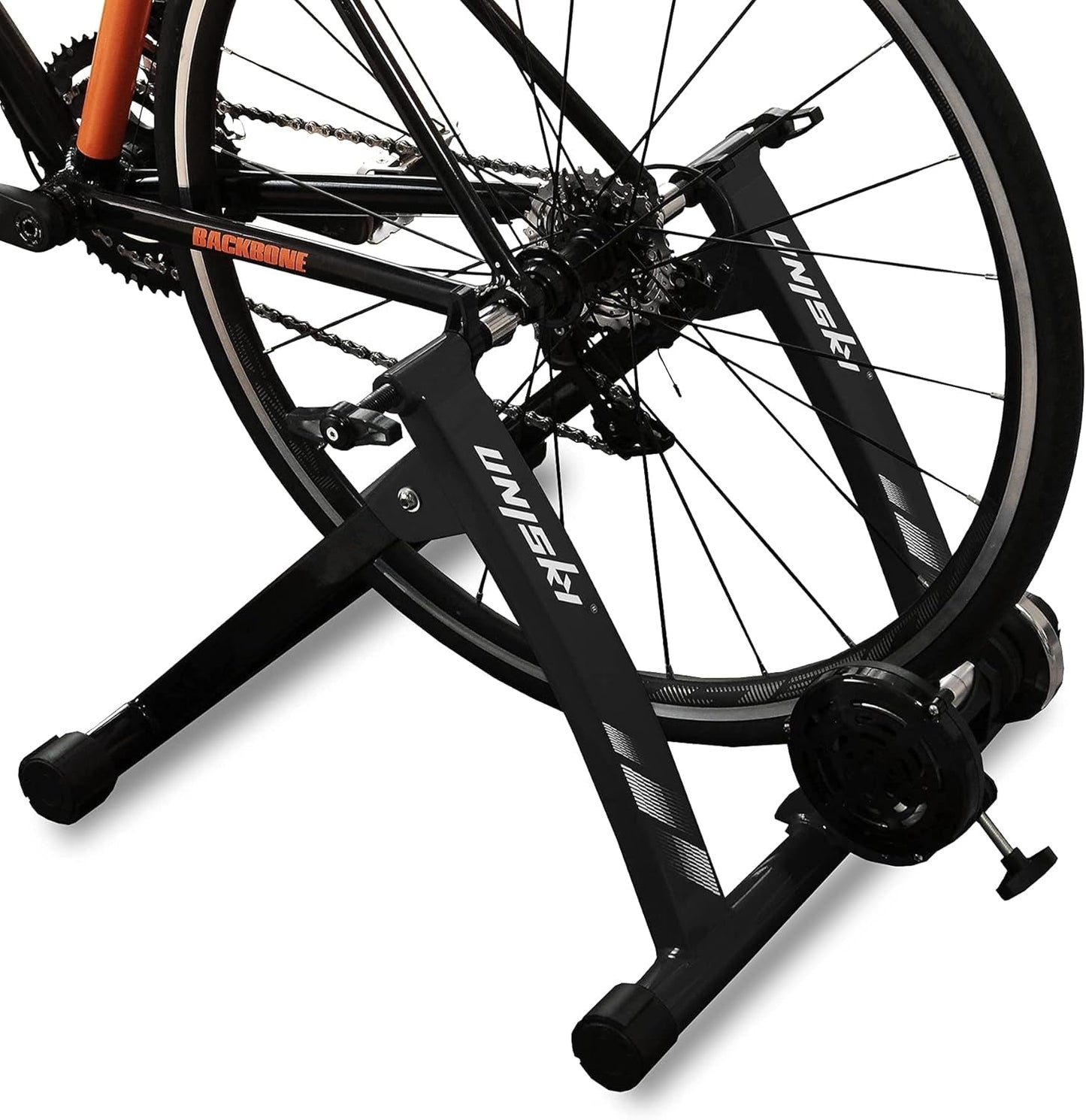 Bike Trainer Stand Indoor Bicycle Stand with Noise Reduction Magnetic Stationary Stand Fits for 26-28Inch, 700C Wheel