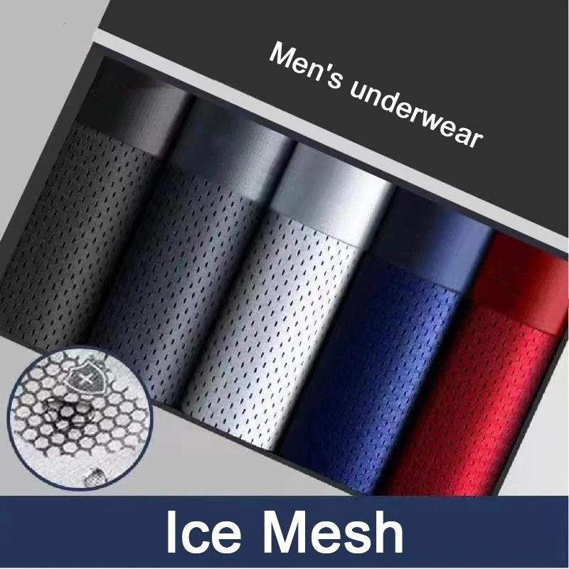 Men's Breathable Boxers - Mesh Ice Thin Summer Shorts