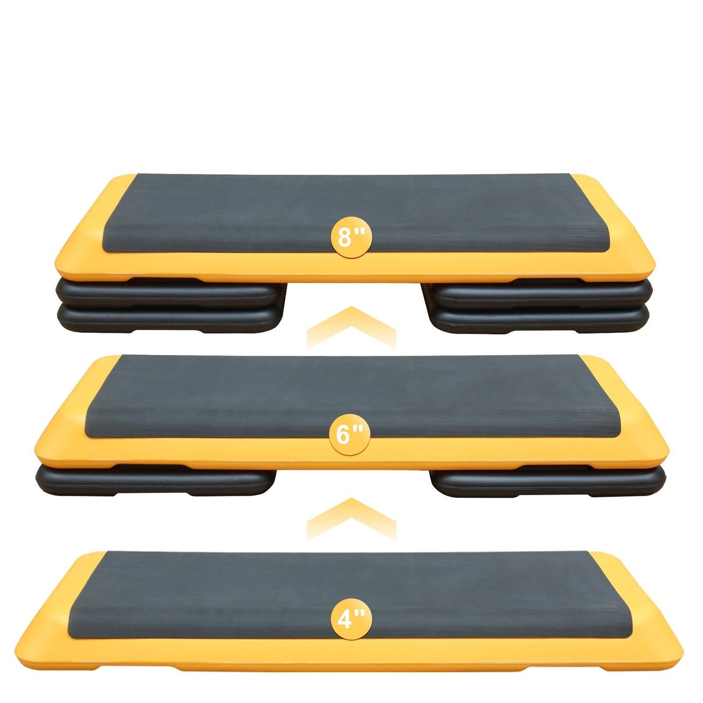 Adjustable Aerobic Stepper for Fitness Training - 4 Level Step Platform