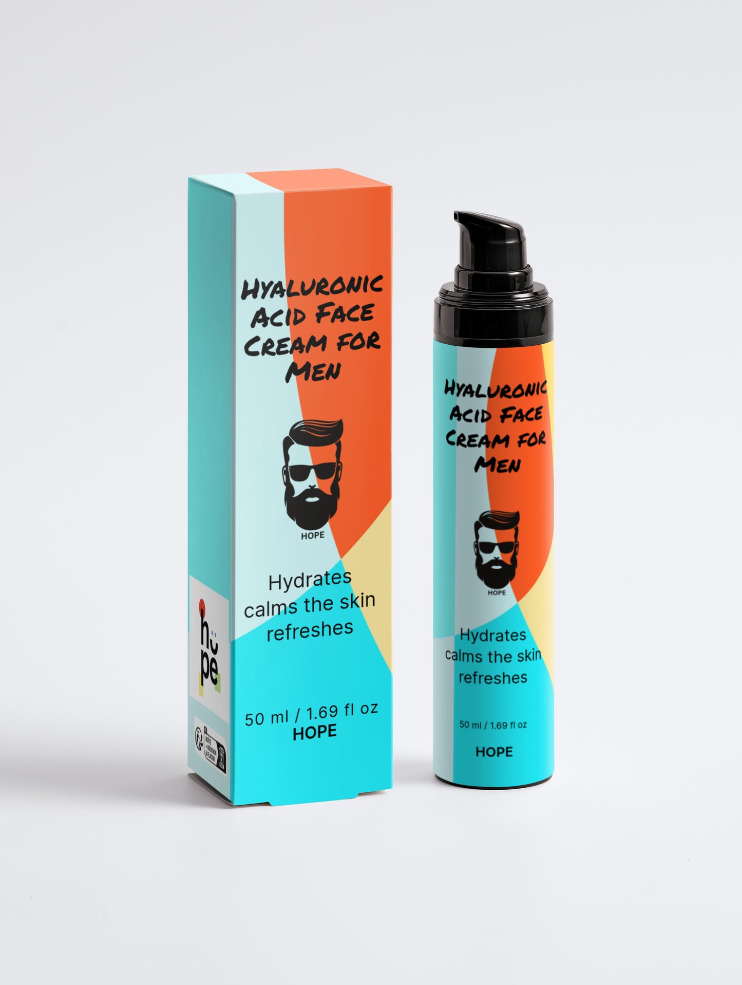 Hyaluronic Acid Face Cream for Men - Youthful Skin Hydration Formula -