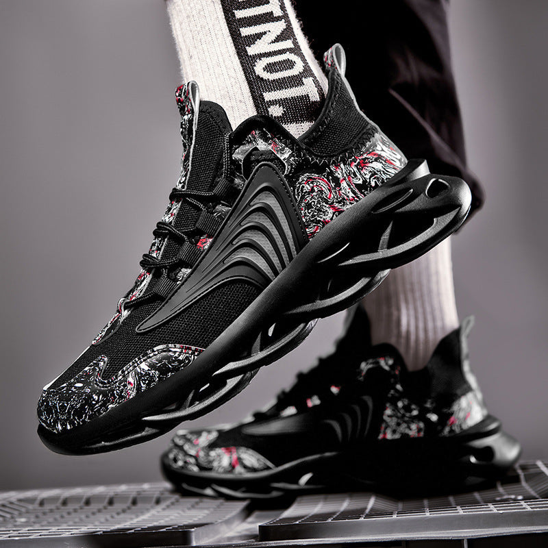 Breathable Graffiti Mesh Sneakers for Sports & Running | Lightweight & Stylish