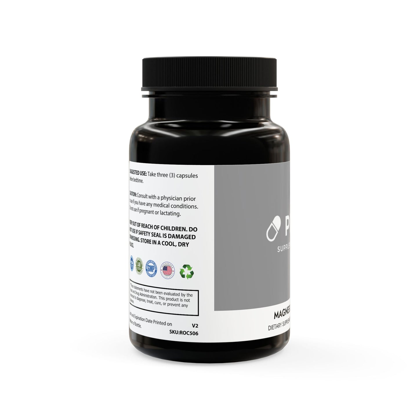 Magnesium Zinc Supplement- 90 Capsules
