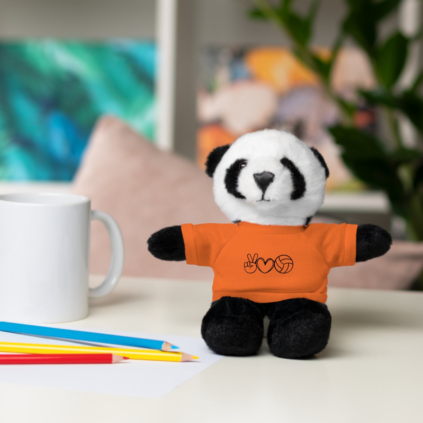Cute Volleyball Teddy Bear with Tee, Stuffed Animal Gift