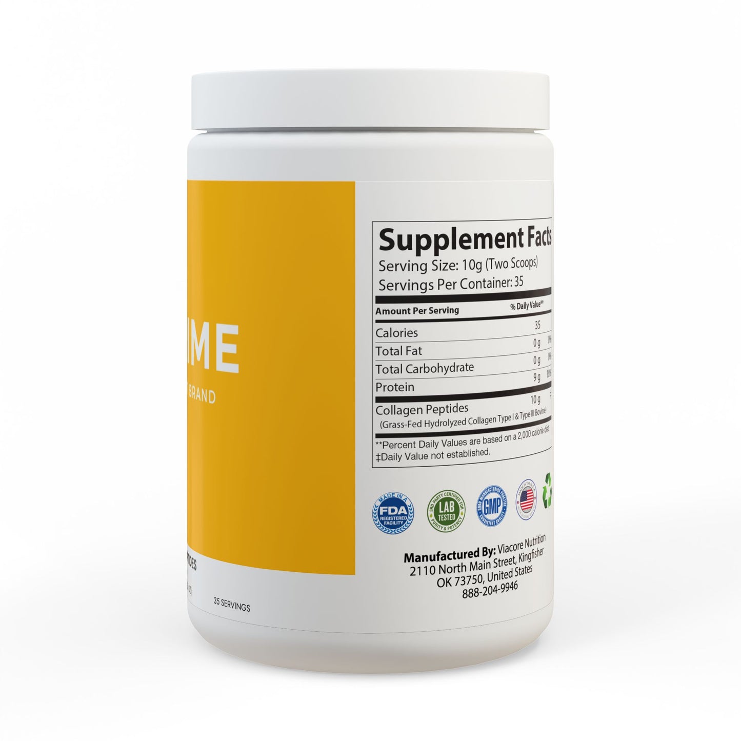 Collagen Peptides Type I & III Supplement - 350g (12.3oz) | Premium Collagen Peptides Supplement
