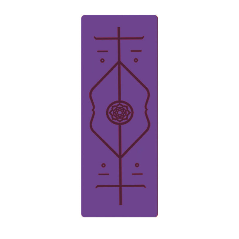 Non-Slip TPE Yoga Mat with Position Lines - Perfect for Beginners