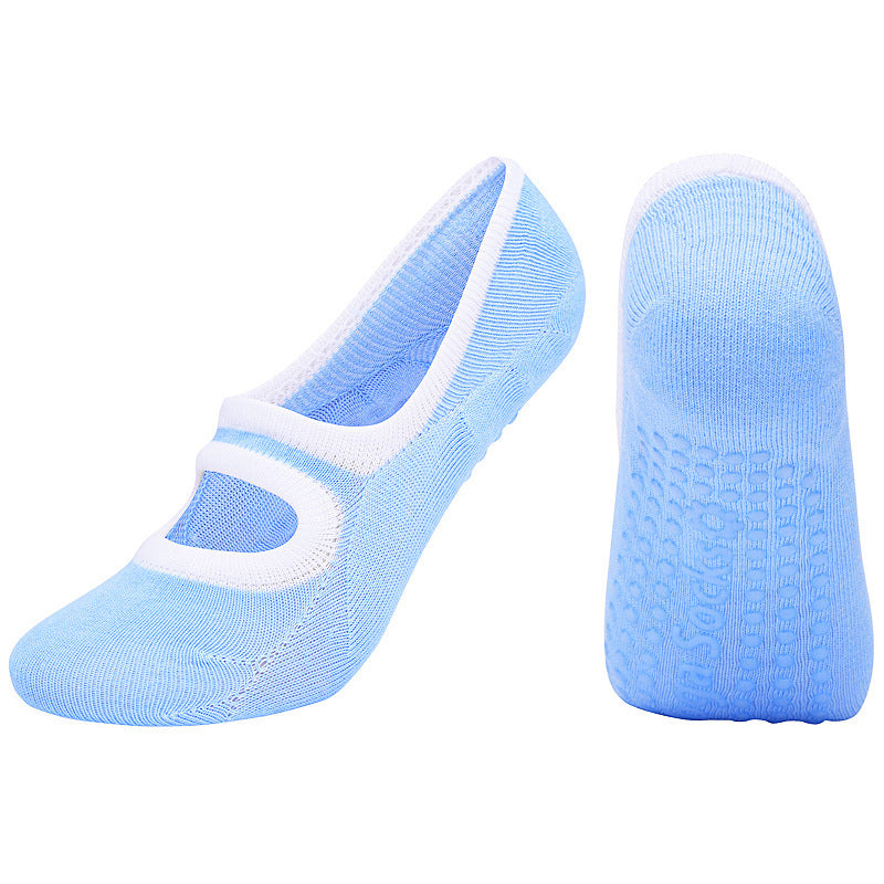 Non-Slip Gym Socks - Open-Back Indoor Floor Grip