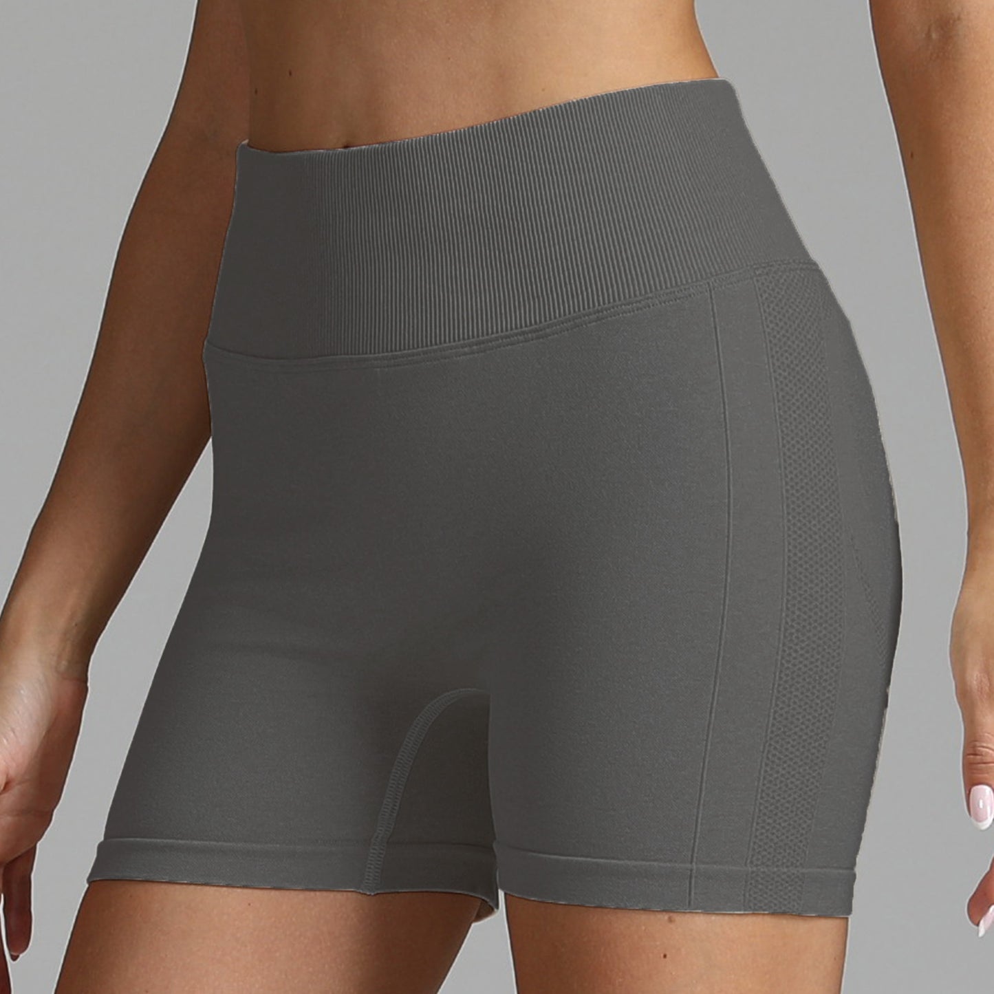 High Waist Fitness Shorts - Seamless & Solid Color