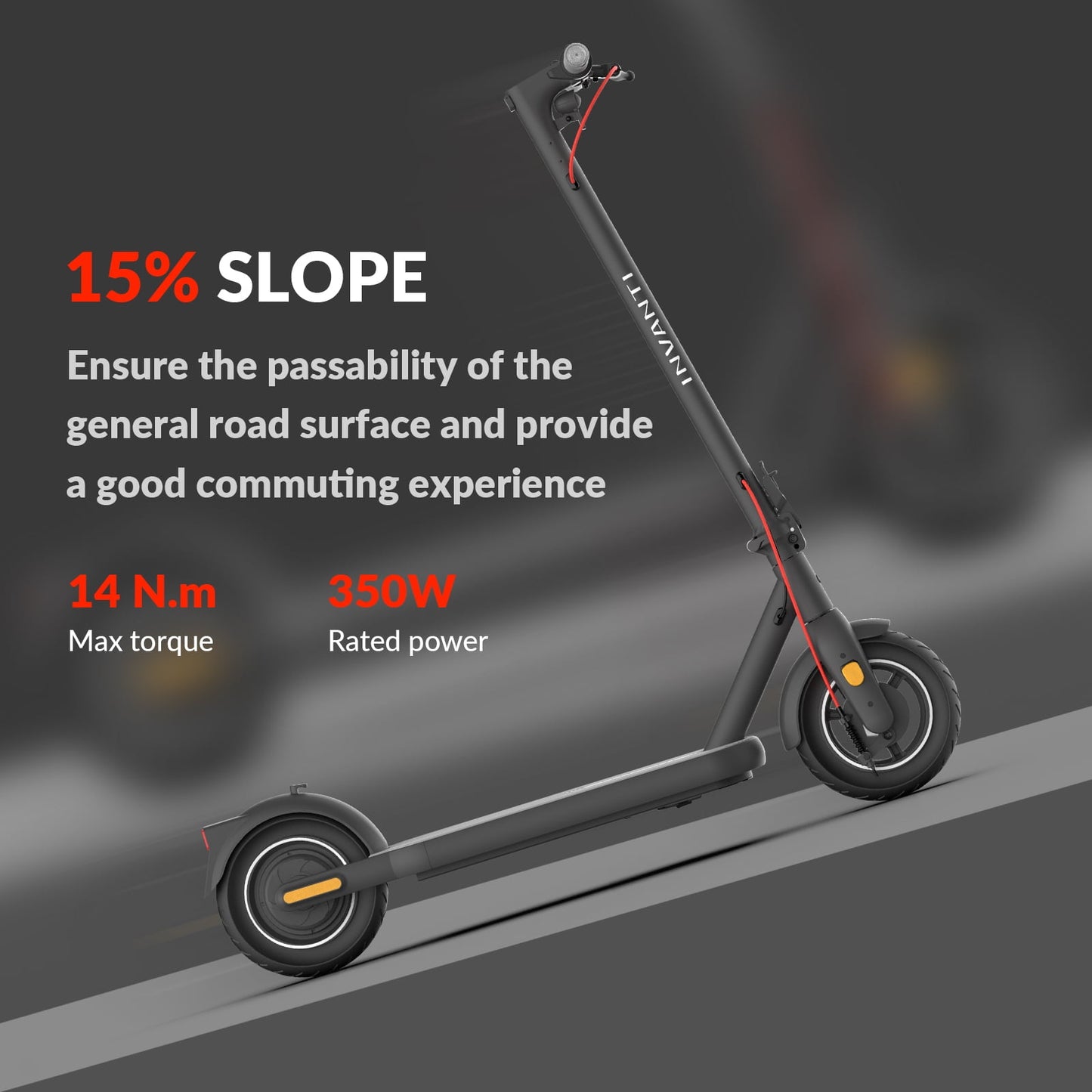 Electric Scooter Portable Folding Commuting E-Scooter with Turn Signals & App Control