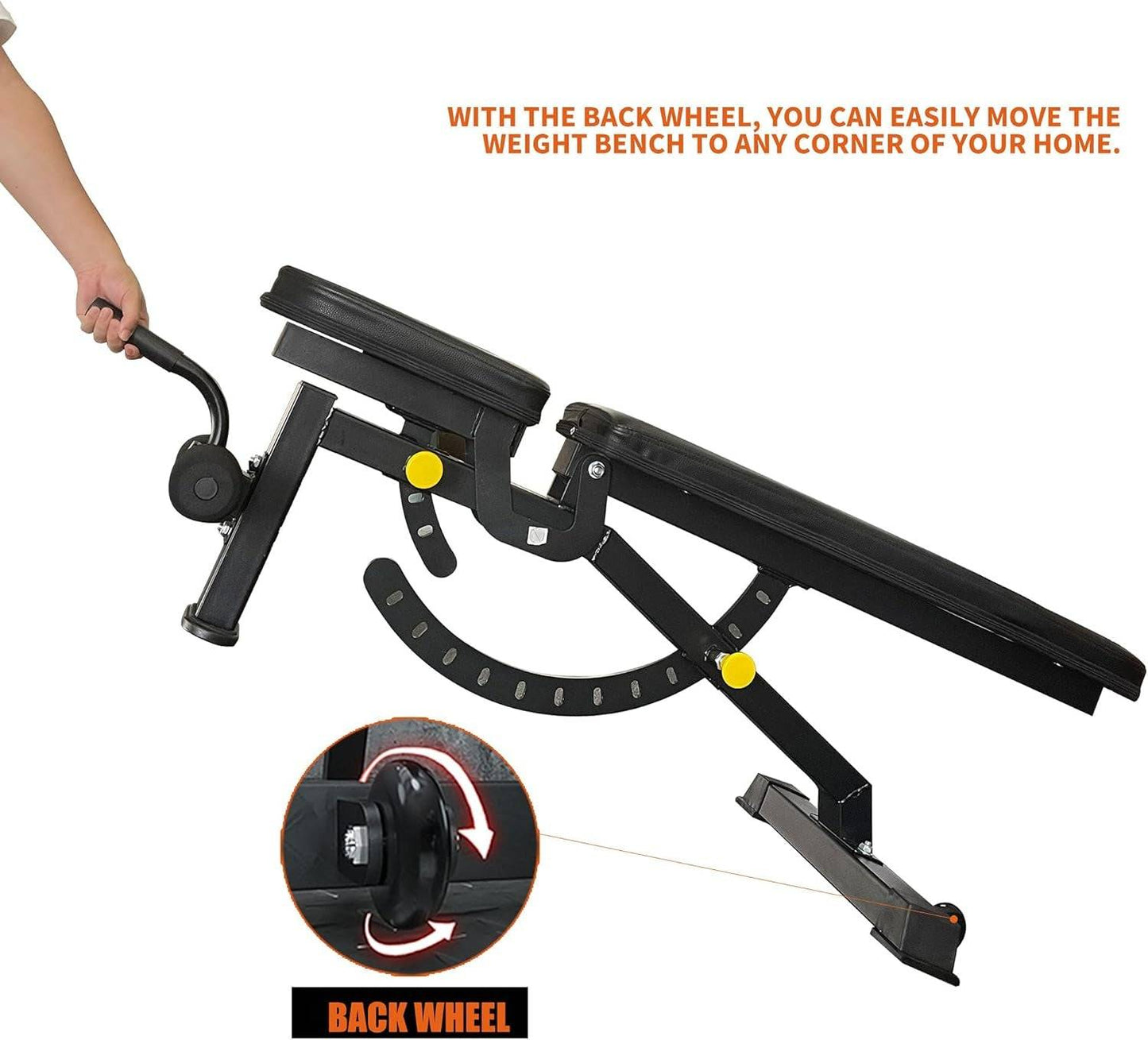 Home Gym Weight Bench - Adjustable Weight Bench for Total Body Workout -