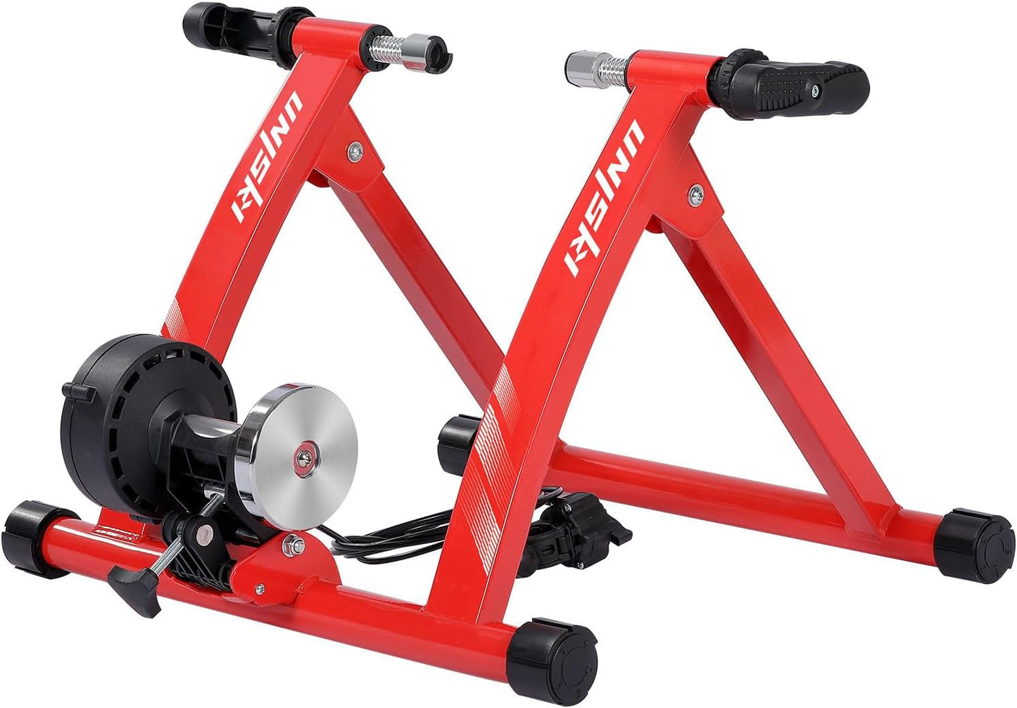 Bike Trainer Stand Indoor Bicycle Stand with Noise Reduction Magnetic Stationary Stand Fits for 26-28Inch, 700C Wheel
