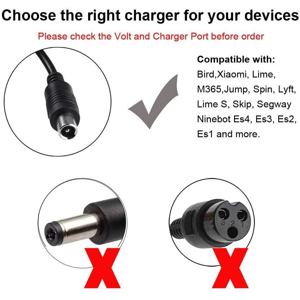 42V 1.7A Battery Charger For ES4 E22 ES1L Electric Scooter