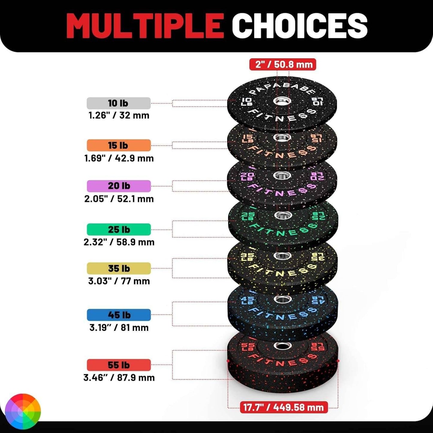 Weight Plates Set - Durable Rubber Weight Plates Set for Ultimate Floor Protection -