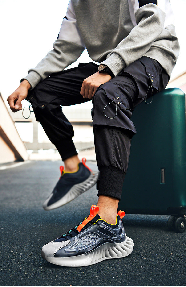 Wide Size Running Shoes - Men's Low-Top Sports Shoes