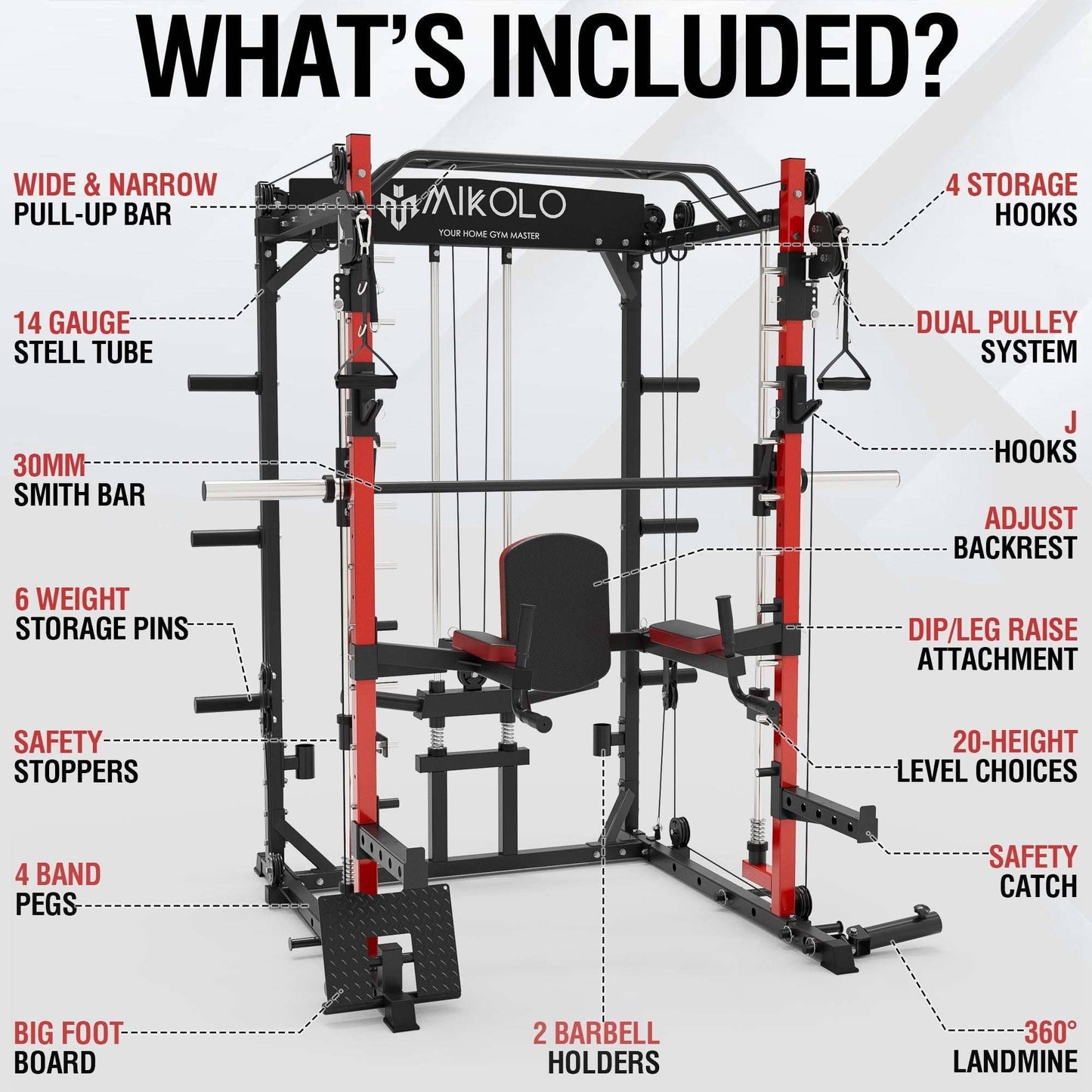 All-In-One Smith Machine – The Ultimate Functional Trainer for Your Home Gym -