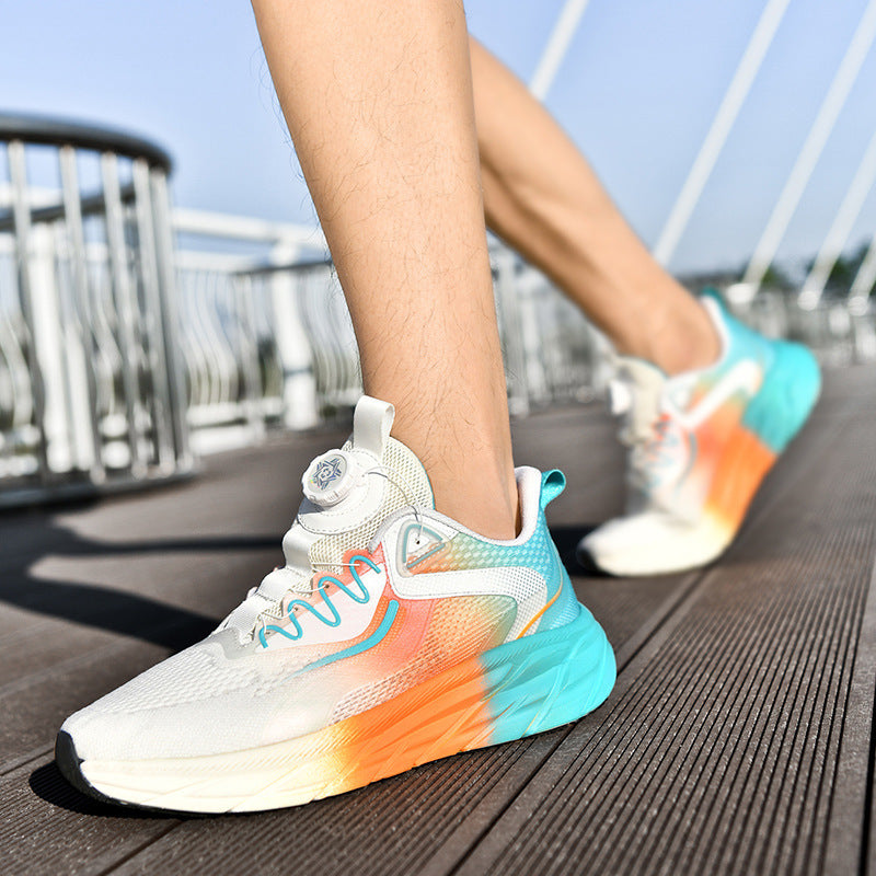 Wide Size Breathable Running Shoes - Mesh & Soft Bottom