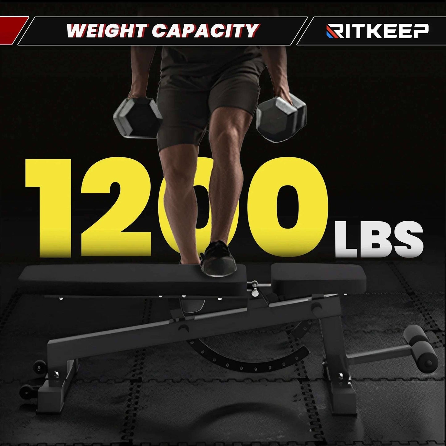 Foldable Adjustable Weight Bench with Leg Attachment for Versatile Workouts -