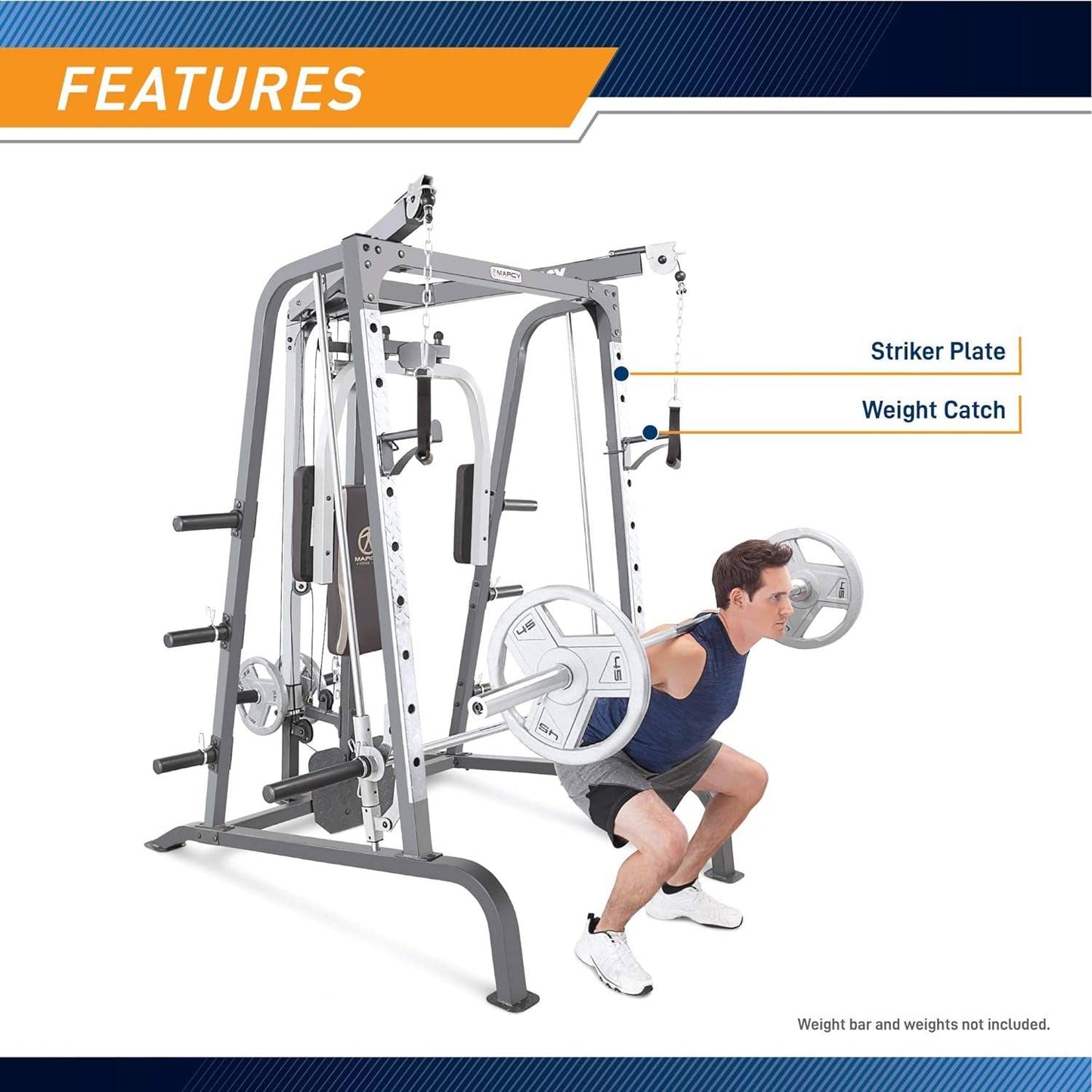 Smith Cage Workout Machine for Ultimate Full Body Strength Training and Fitness -