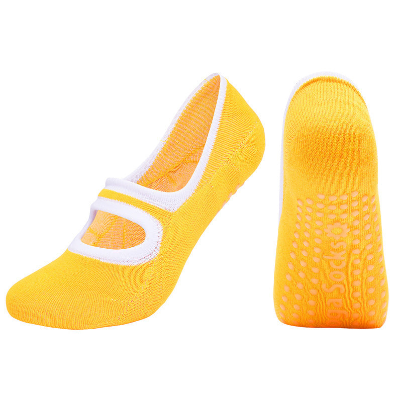 Non-Slip Gym Socks - Open-Back Indoor Floor Grip