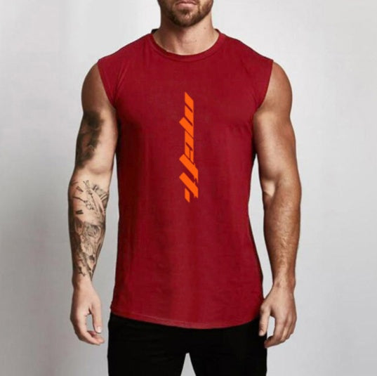 Men's Gym Tank Top - Cotton Sleeveless Fitness Shirt for Optimal Comfort -