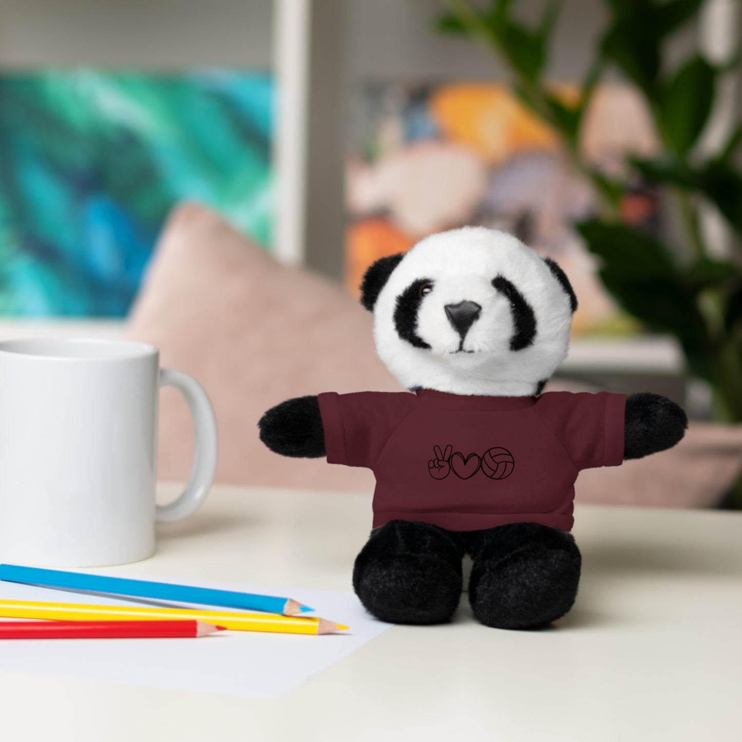 Cute Volleyball Teddy Bear with Tee, Stuffed Animal Gift