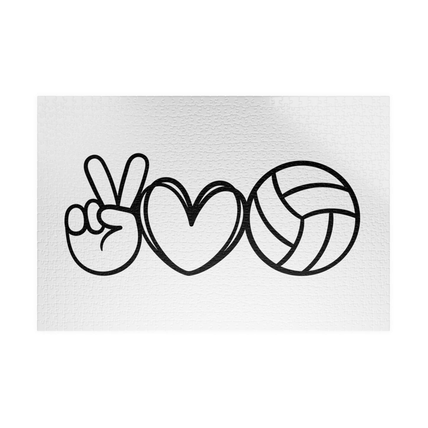 Peace Love Volleyball Puzzle - Fun Puzzle for Sports Lovers, Ideal Gift for Volleyball Players, Team Building Activity, 110-1014 Pieces