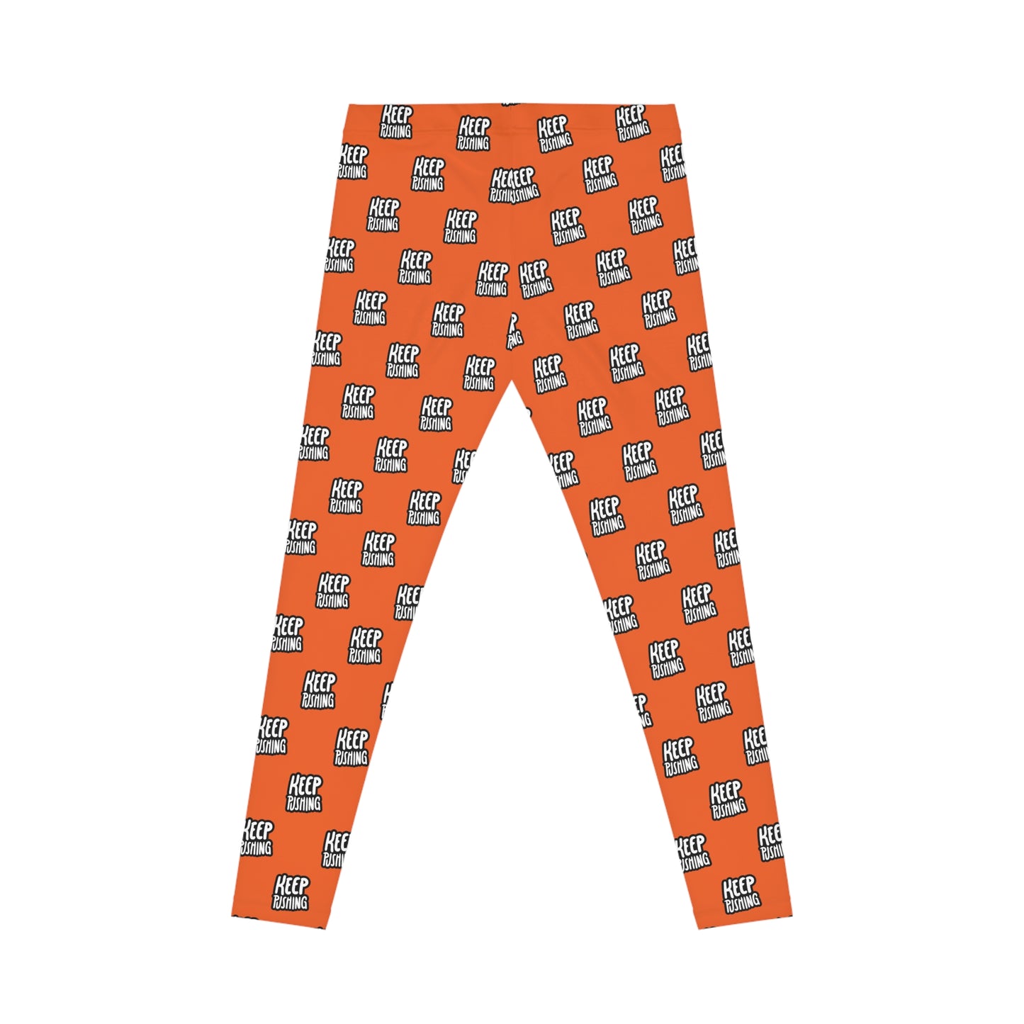 Motivational Workout Leggings, Fitness Activewear, Keep Pushing!