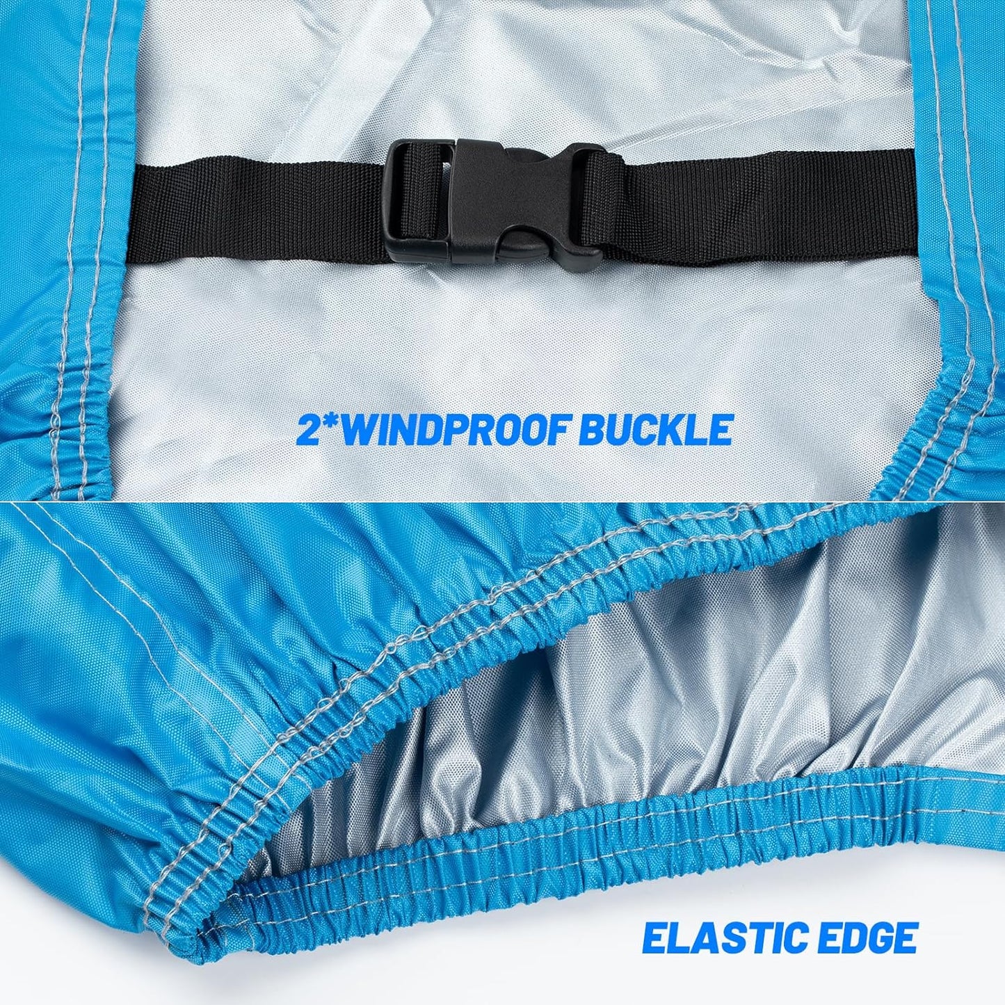 Bike Cover Waterproof Outdoor Bicycle Cover Thicken Oxford 29 Inch Windproof UV Snow Rustproof with Lock Hole Storage Bag for Mountain Road Bike City Bike Beach Cruiser Bike, Blue