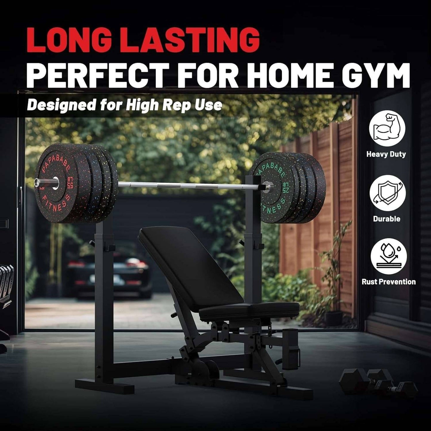 Weight Plates Set - Durable Rubber Weight Plates Set for Ultimate Floor Protection -