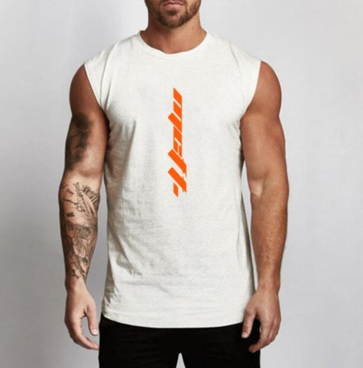 Men's Gym Tank Top - Cotton Sleeveless Fitness Shirt for Optimal Comfort -