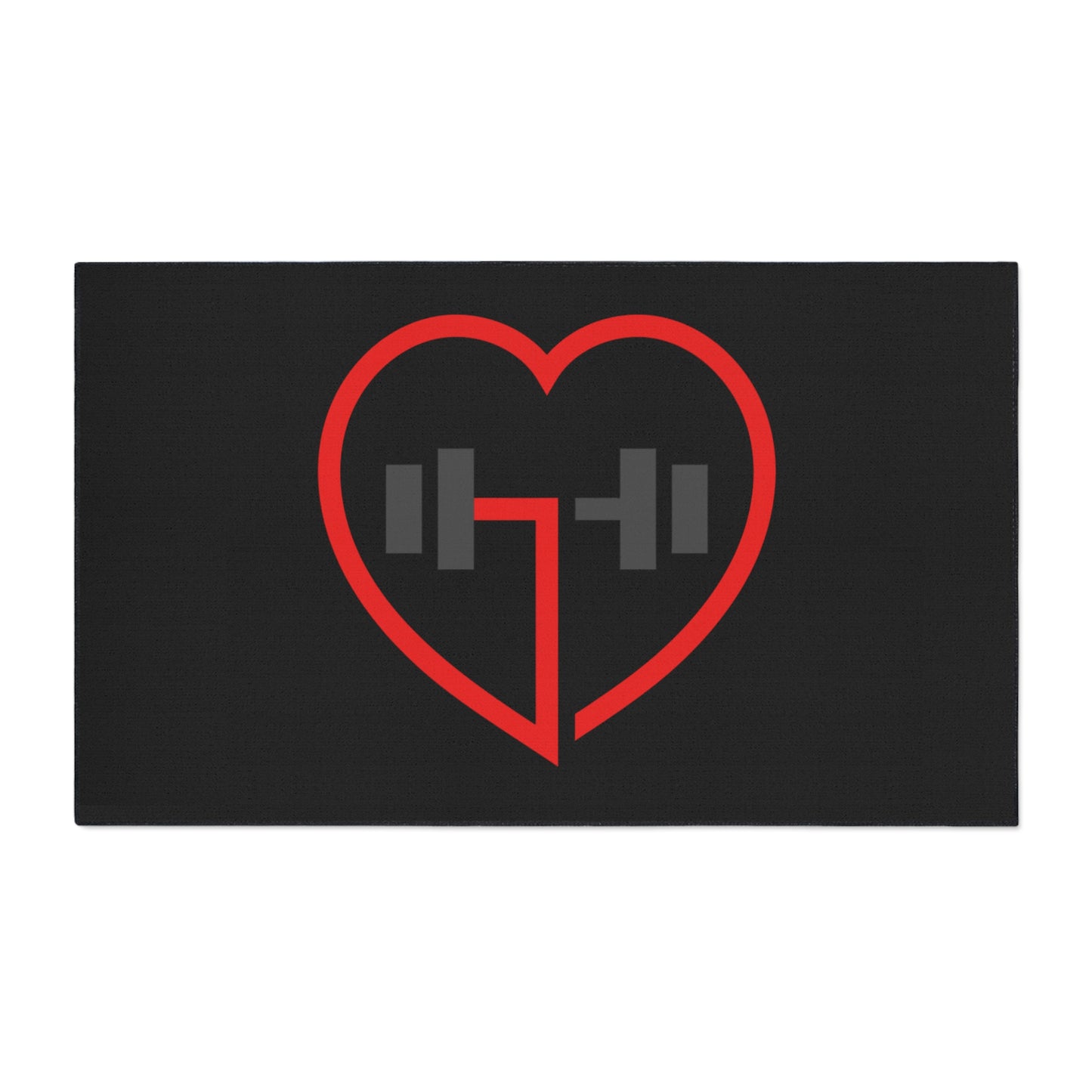 Heart Shape Weightlifting Floor Mat, Gym Decor, Exercise Area Rug, Fitness Floor Covering
